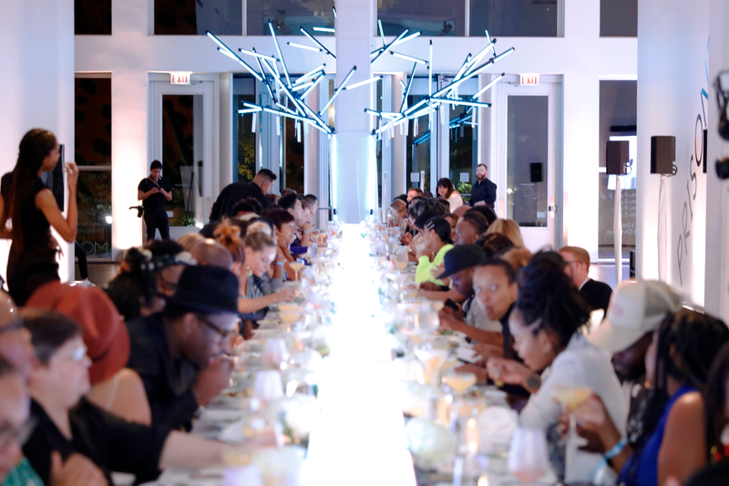 Guests enjoy their meals at Belvedere Vodka and Janelle Monáe Celebrate “A Beautiful Future” Campaign in Chicago